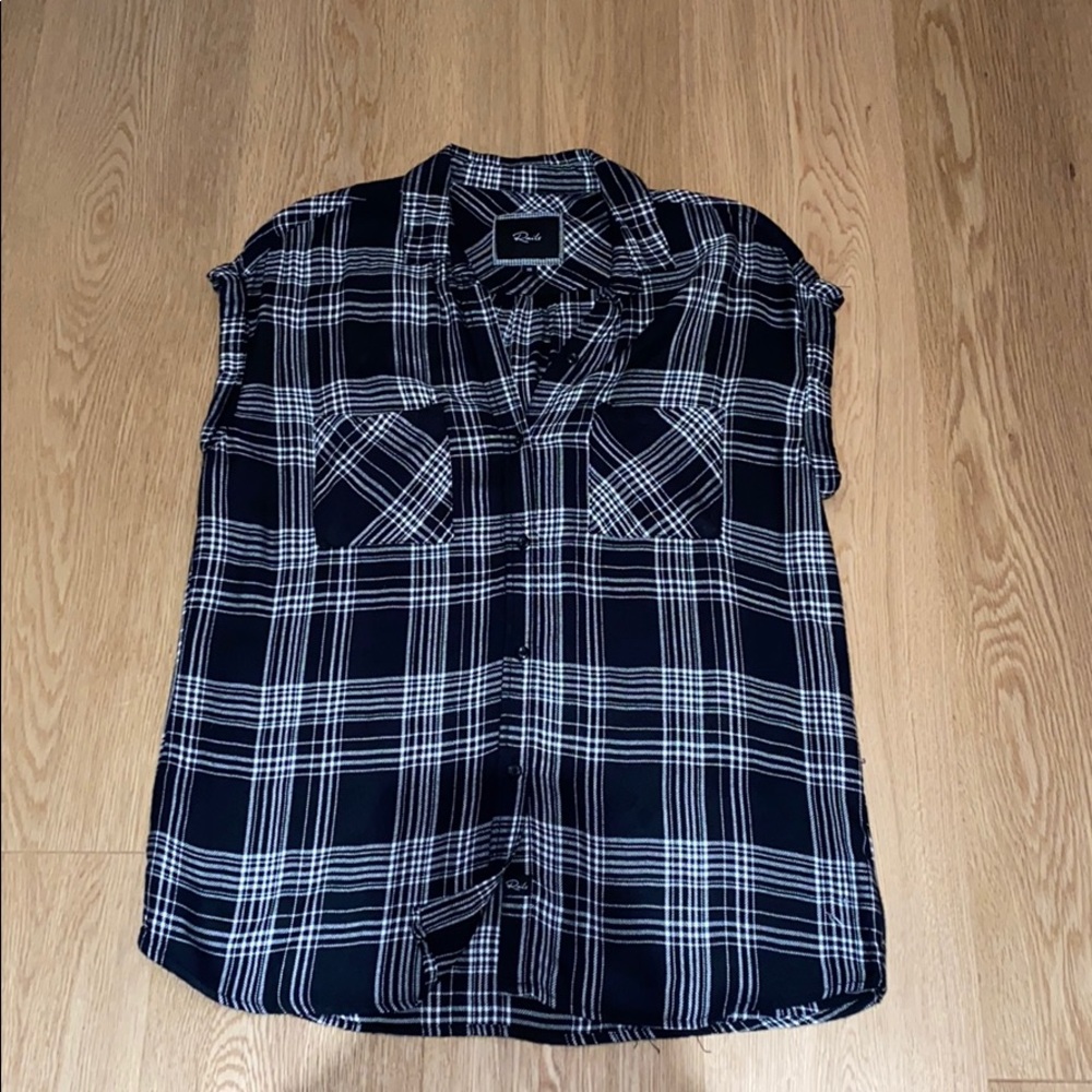 Rails sleeveless plaid shirt never been worn